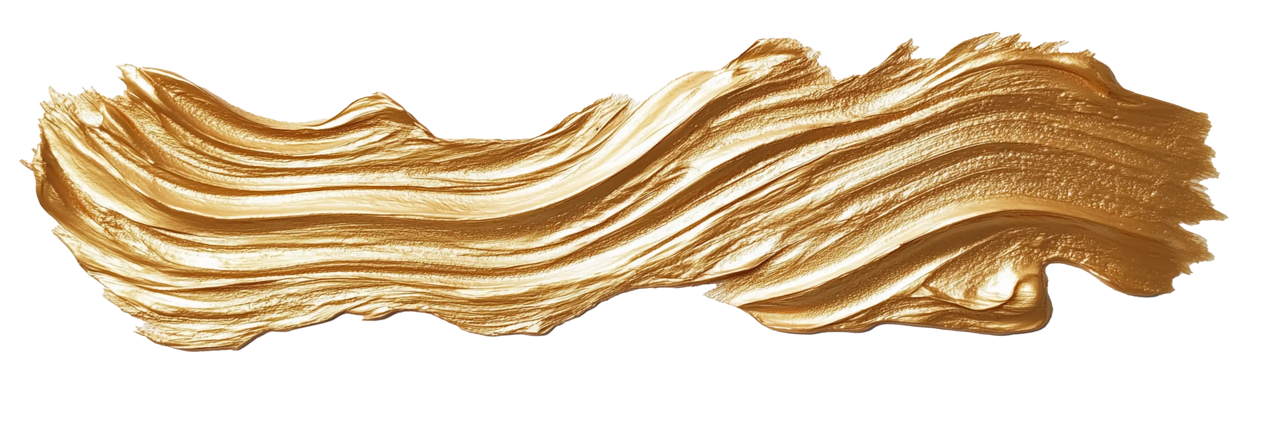 golden-paint-stroke-white-background-artistic-design
